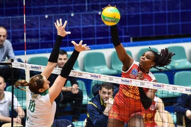 Liga Mistrzyń: Impel Wrocław - Telekom Baku 2:3