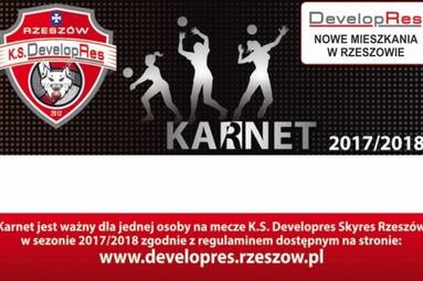 Sprzedaż karnetów Developres SkyRes Rzeszów na sezon 2017/2018