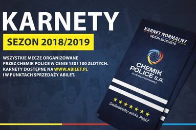 Ruszyła przedsprzedaż karnetów Chemika Police na sezon 2018/19