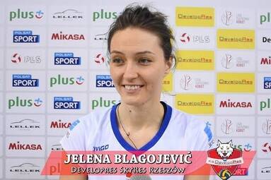 Jelena Blagojević po meczu Developres SkyRes Rzeszów - E.Leclerc Radomka Radom